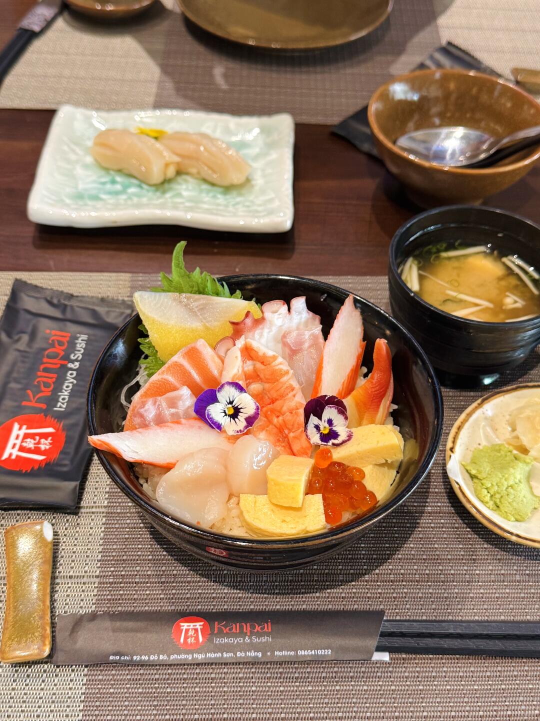 岘港餐厅Kanpai Izakaya Sushi提供100万越南盾代金券