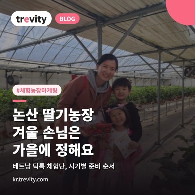 체험농장 마케팅과 베트남 틱톡 체험단, 논산 딸기농장이 겨울 손님을 가을에 정하는 법